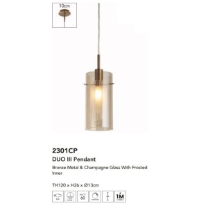 Pendul, Lustra suspendata moderna Duo III 137067 universul-luminii.ro