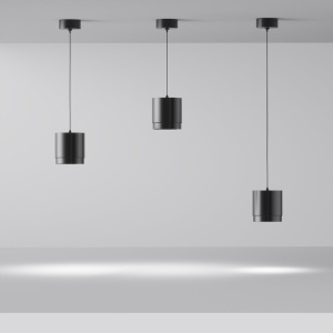 Pendul minimalist design tehnic Polar negru 146937 universul-luminii.ro