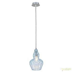 Pendul modern din sticla Eustoma, albastru deschis MYMOD238-PL-01-BL