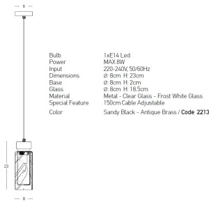 Pendul modern Kailyn 117947 universul-luminii.ro
