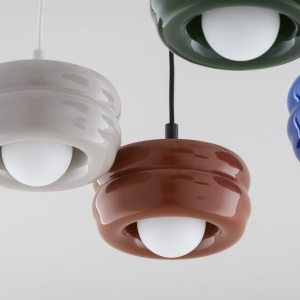 Pendul modern, Living, Hol, Scara, Sticla, Teracota, TEVO 245677 universul-luminii.ro