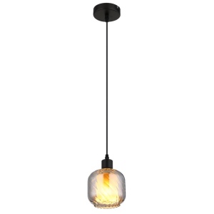 Pendul neagru cu sticla fumurie XIA pentru dormitor 248047 universul-luminii.ro
