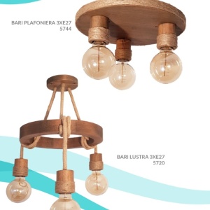 Pendul rustic fabricat manual din lemn Bari 105067 universul-luminii.ro