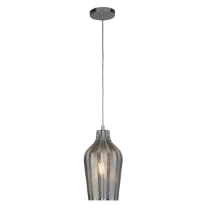 Pendul sticla deco stil modern Chevron fumuriu 3451SM SRT
