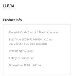 Pendul stil minimalist LUVIA, NVL-9011447 246607 universul-luminii.ro