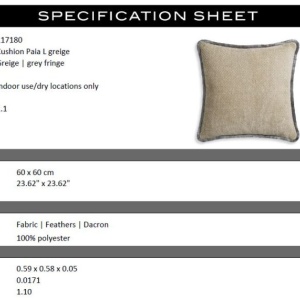 Perna design lux Paia greige L 60x60cm - Img 4