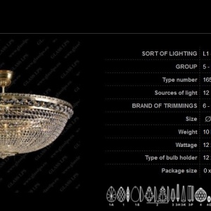 Plafonier cristal Bohemia L15 165/12/6 173557 universul-luminii.ro