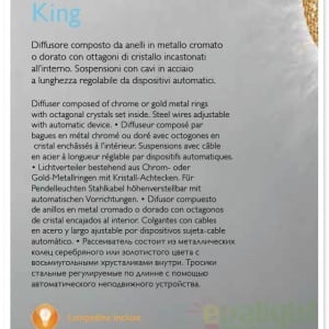 Plafonier cristal Venezian diam.38cm KING PL5 CROMO 075419 52277 universul-luminii.ro