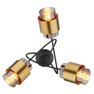 Plafoniera 3L design modern Milley negru, alama 134547 universul-luminii.ro