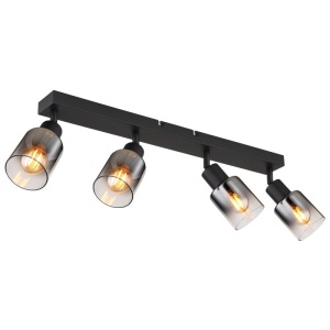 Plafoniera 4L design modern Hubertus negru 134907 universul-luminii.ro