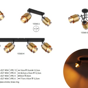 Plafoniera 4L design modern Milley negru, alama 221477 universul-luminii.ro