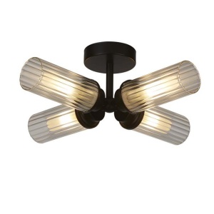 Plafoniera baie metal negru IP44 Imperial 4L
