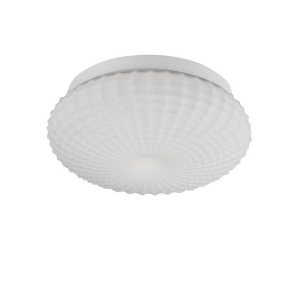 Plafoniera baie moderna 30cm IP44 Clam sticla alba NVL-9738256