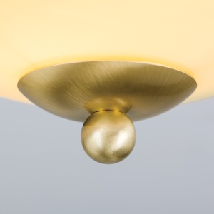 Plafoniera clasica Landhaus 21cm alama satin/ sticla champagne decor albastru 200067 universul-luminii.ro