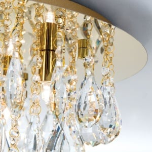 Plafoniera cristal K9 design elegant CELESTE D-45 aurie 234767 universul-luminii.ro