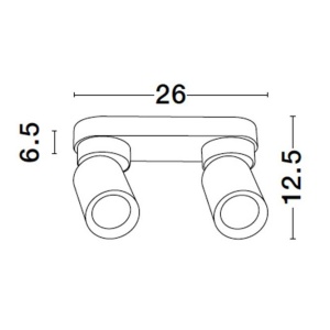 Plafoniera cu 2 spoturi Amecy alb 148717 universul-luminii.ro