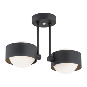 Plafoniera cu 2 spoturi design minimalist Massimo plus negru