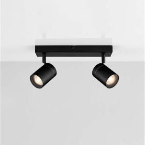 Plafoniera cu 2 Spoturi directionabile IP44 ALMA negru 160387 universul-luminii.ro