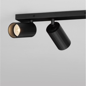 Plafoniera cu 2 spoturi GU10 ZELOS negru 630727 universul-luminii.ro