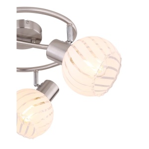 Plafoniera cu 3 spoturi design modern WILLY nichel 210647 universul-luminii.ro