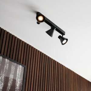 Plafoniera cu 3 spoturi directionabile design modern Eik 2 negru 117897 universul-luminii.ro
