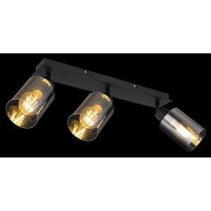 Plafoniera cu 3 spoturi directionabile design modern HADERA negru 114097 universul-luminii.ro