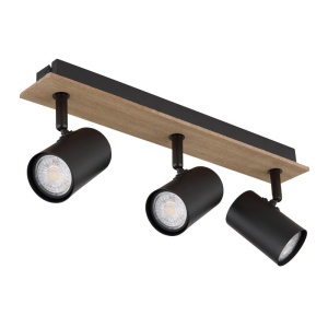 Plafoniera cu 3 Spoturi directionabile LINCA natur/negru 162187 universul-luminii.ro