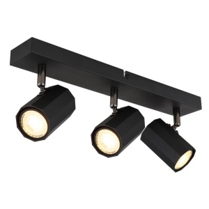 Plafoniera cu 3 Spoturi directionabile metal negru JAMES