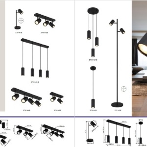 Plafoniera cu 3 Spoturi directionabile metal negru JAMES 249047 universul-luminii.ro