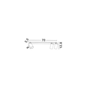 Plafoniera cu 3 Spoturi directionabile stil minimalist OSO, NVL-9030913 246847 universul-luminii.ro
