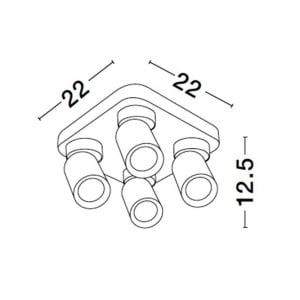 Plafoniera cu 4 spoturi Amecy alb 148757 universul-luminii.ro