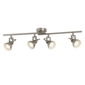 Plafoniera cu 4 spoturi directionabile Focus argintiu satin 1544SS SRT