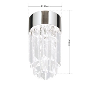 Plafoniera cu cristal K9 design elegant PRISM crom 234687 universul-luminii.ro