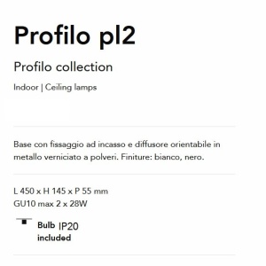 Plafoniera cu spoturi Profilo pl2 alba 128347 universul-luminii.ro