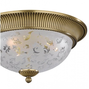 Plafoniera design clasic din alama si sticla diametru 50cm, 6202 102267 universul-luminii.ro