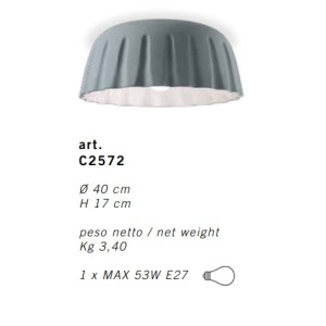 Plafoniera design italian realizat manual din ceramica MADAME GRES Small 125747 universul-luminii.ro