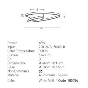 Plafoniera design modern circular LED ROTUNDA - Img 2