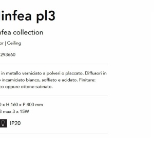 Plafoniera design modern Ninfea pl3 alama 119247 universul-luminii.ro