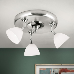 Plafoniera design modern OPALDESIGN 3L, satin 163477 universul-luminii.ro