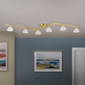 Plafoniera design modern OPALDESIGN 6L, auriu mat - Img 3