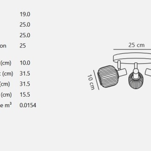 Plafoniera design nordic Milford 3L 229947 universul-luminii.ro