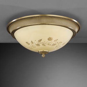Plafoniera din alama cu sticla decorata design italian D-50cm 6208 101727 universul-luminii.ro