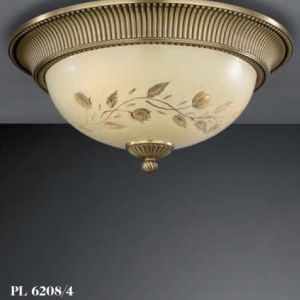 Plafoniera din alama cu sticla decorata design italian D-50cm 6208 201477 universul-luminii.ro