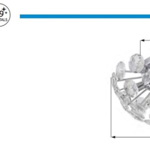 Plafoniera din metal auriu cu cristale K9 VIRINA 248277 universul-luminii.ro