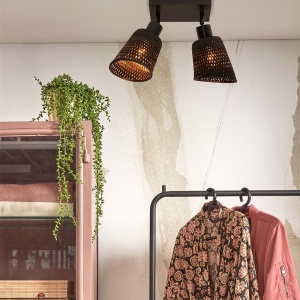 Plafoniera eco din bambus Java 2-Shade bl/15x17, bl 182027 universul-luminii.ro