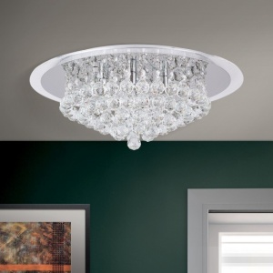 Plafoniera eleganta cristal K9 diam. 50cm Gloria DLU 2378/6/50 chrom OR 172437 universul-luminii.ro
