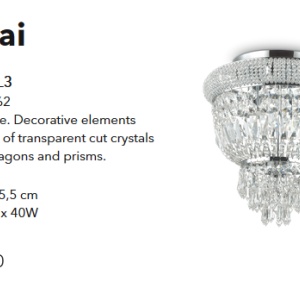 Plafoniera eleganta design clasic DUBAI PL3 CROMO 207162 66077 universul-luminii.ro