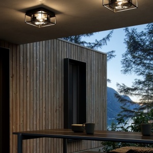 Plafoniera exterior IP44 design modern Griffin Smoked 221187 universul-luminii.ro