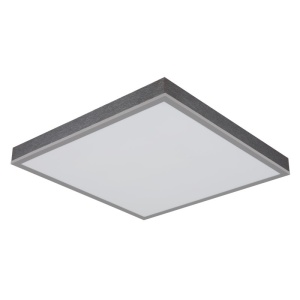 Plafoniera LED aluminiu argintiu, MDF gri DORO 45x45cm