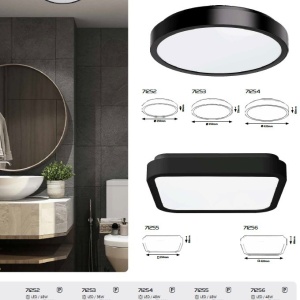 Plafoniera LED baie IP44 Samira negru/alb 603847 universul-luminii.ro